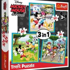 Puzzle 3w1 Myszka Miki z przyjaciółmi