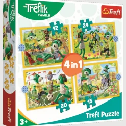 Puzzle 4w1 Rodzina Treflików Wspólne zabawy Treflików