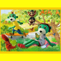 Puzzle 4w1 Rodzina Treflików Wspólne zabawy Treflików
