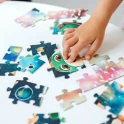 Puzzle 4w1 Rodzina Treflików Trefliki przed snem - Dobranoc, Trefliki na noc