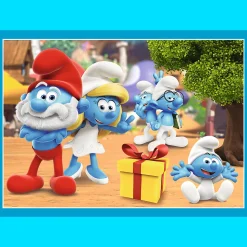 Puzzle 4w1 Smerfy, Wioska Smerfów