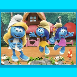 Puzzle 4w1 Smerfy, Wioska Smerfów