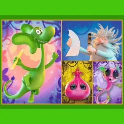 Puzzle 4w1 Smok Diplodok, Świat Smoka Diplodoka