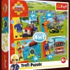 Puzzle 4w1 Strażak Sam, Odważny Strażak Sam