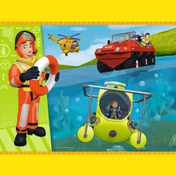Puzzle 4w1 Strażak Sam, Odważny Strażak Sam