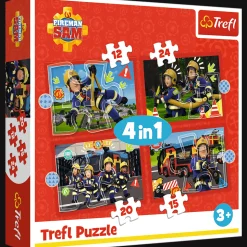 Puzzle 4w1 Strażak Sam, Przygoty Strażaka Sama
