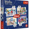 Puzzle 4w1 Treflików Ratują Święta, U Treflików pada śnieg