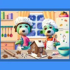 Puzzle 4w1 Treflików Ratują Święta, U Treflików pada śnieg