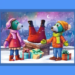 Puzzle 4w1 Treflików Ratują Święta, U Treflików pada śnieg
