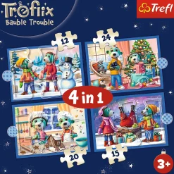 Puzzle 4w1 Treflików Ratują Święta, U Treflików pada śnieg