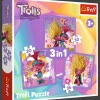 Puzzle 3w1 Trolls Poznaj wesołe Trolle