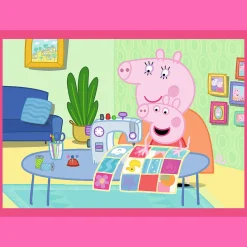 Puzzle 4w1 Świnka Peppa, Peppa uwielbia przygody