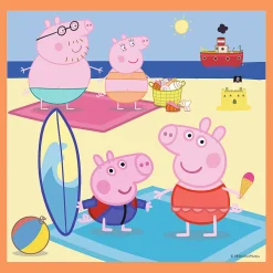 Puzzle 3w1 Świnka Peppa Pomysłowa Świnka Peppa