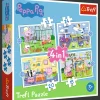 Puzzle 4w1 Świnka Peppa Wspomnienia z wakacji