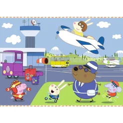 Puzzle 4w1 Świnka Peppa Wspomnienia z wakacji