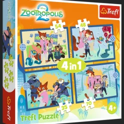 Puzzle 4w1 Zwierzogród 2, Zootopia pełna przygód