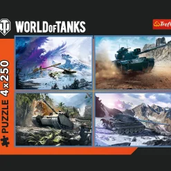Puzzle World of Tanks 4 x 250 el. Wielka bitwa czołgów