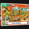 Puzzle 3x80 - Trefliki w świecie dinozaurów