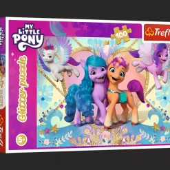 Puzzle z brokatem 100 el. My Little Pony Błyszczące kucyki