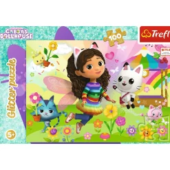 Puzzle z brokatem Gabby's Dollhouse 100 el. Brokatowa Gabby