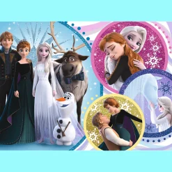 Puzzle z brokatem Kraina Lodu 100 el. W blasku miłości