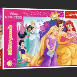 Puzzle z brokatem Księżniczki 100 el. Blask magii przyjaźni