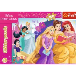 Puzzle z brokatem Księżniczki 100 el. Blask magii przyjaźni