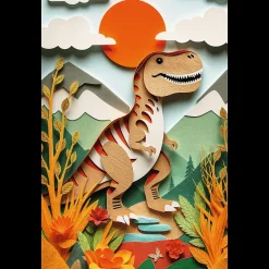 Puzzle z efektem 3D 160 el. 40-lecie Trefl - Dinozaur