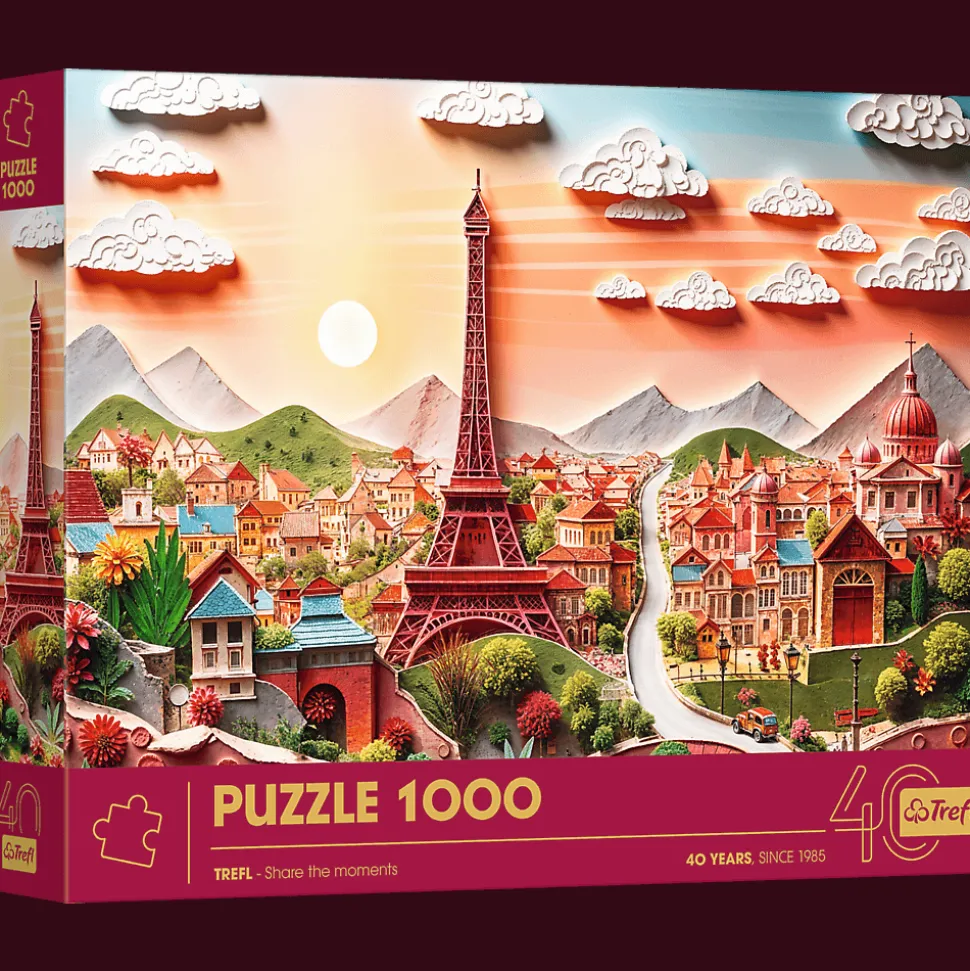 Puzzle z efektem 3D 1000 el. 40-lecie Trefl - Paryż