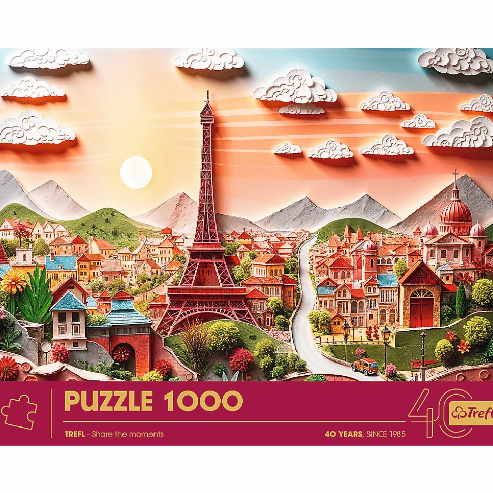 Puzzle z efektem 3D 1000 el. 40-lecie Trefl - Paryż