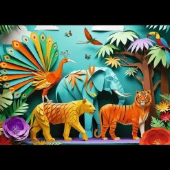 Puzzle z efektem 3D 160 el. 40-lecie Trefl - Dżungla