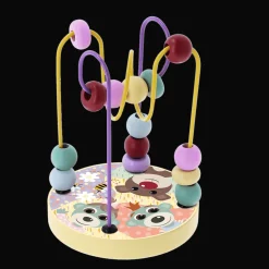 Zabawka drewniana Bobaski i Miś, Bead maze: Friends