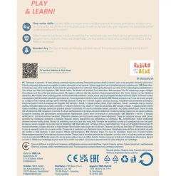 Zabawka drewniana Bobaski i Miś, Bead maze: Friends