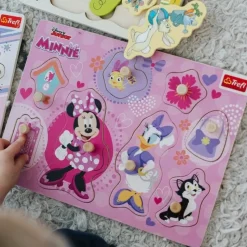Zabawka drewniana Puzzle medium 8 el. Myszka Minnie