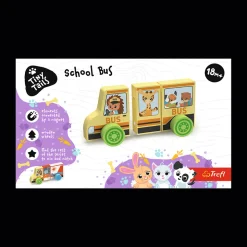 Zabawka drewniana Tiny Tails, Magnetic Vehicle: School Bus