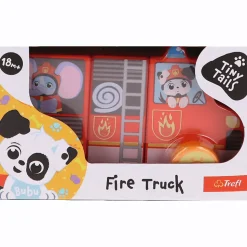 Zabawka drewniana Tiny Tails, Magnetic Vehicle: Fire Truck