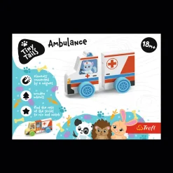 Zabawka drewniana Tiny Tails, Magnetic Vehicle: Ambulance