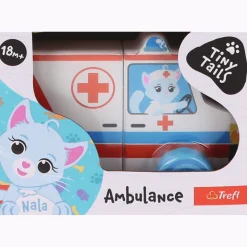 Zabawka drewniana Tiny Tails, Magnetic Vehicle: Ambulance