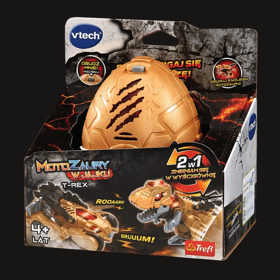 Zabawka interaktywna Vtech, Motozaury, T-Rex w jajku