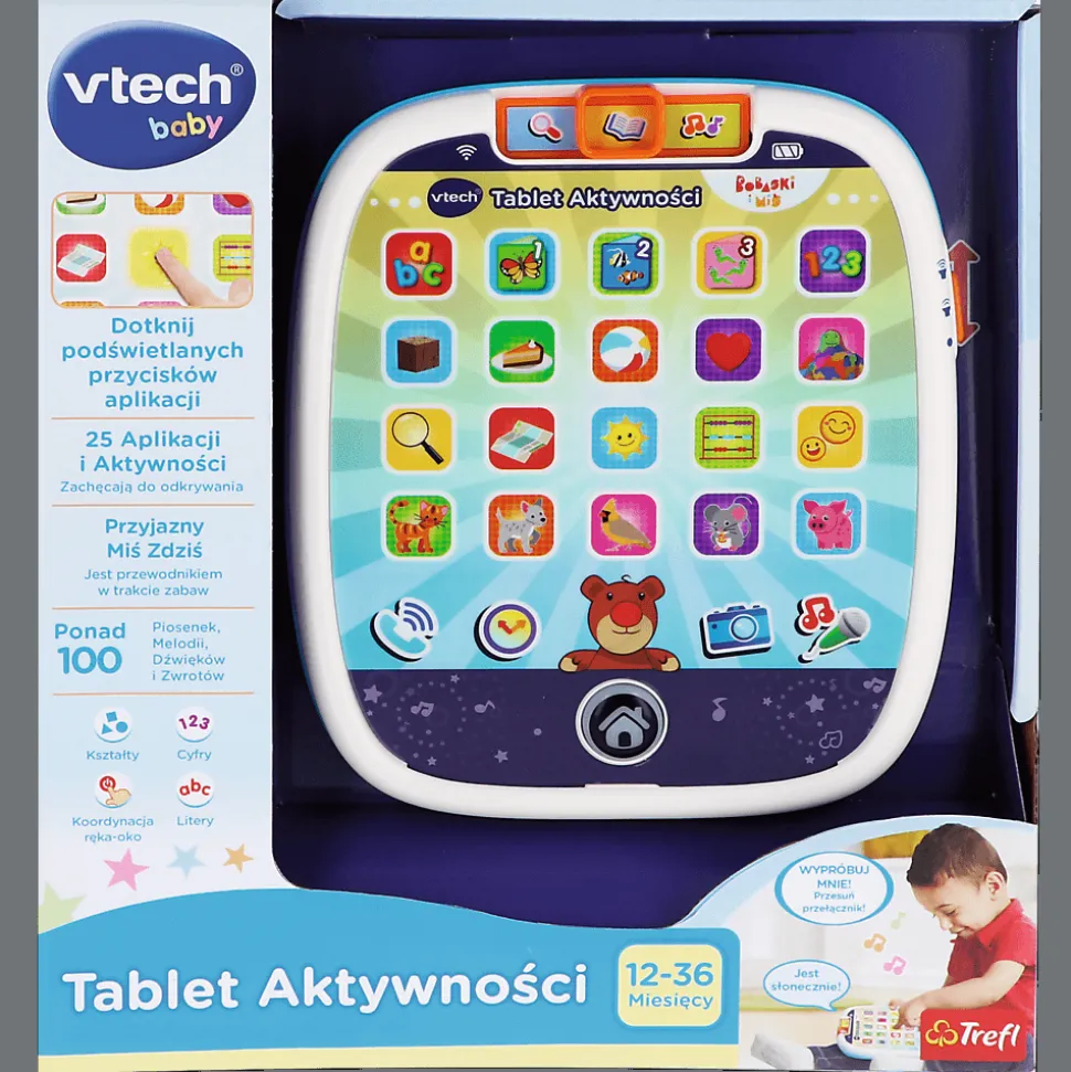 Zabawka interaktywna VTech Bobaski i Miś, Tablet aktywności