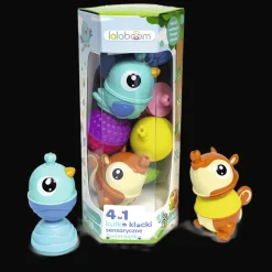 Zabawka Lalaboom, Zestaw kulko-klocków - zwierzątka leśne, 18 elementów