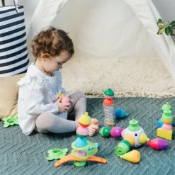 Zabawka Lalaboom, Zestaw kulko-klocków, 48 elementów