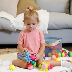 Zabawka Lalaboom, Zestaw kulko-klocków, 24 elementy