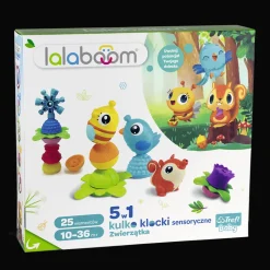Zabawka Lalaboom, Zestaw prezentowy kulko-klocków - zwierzątka leśne, 25 elementów