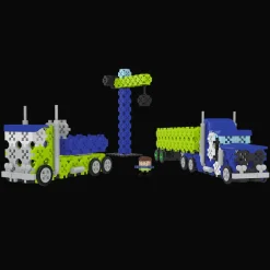 Zestaw klocków Connect 3w1: Ciężarówka / Plac budowy