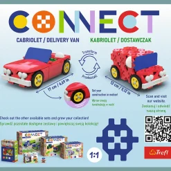 Zestaw klocków Connect 2w1: Kabriolet / Dostawczak