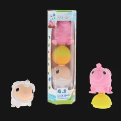 Zestaw kulko-klocków - zwierzątka farma: świnka, owieczka - 6 elementów