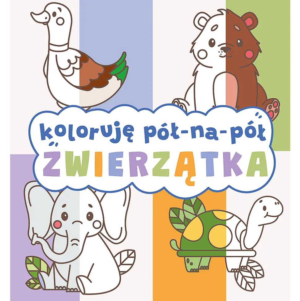 Zwierzątka. Koloruję pół na pół